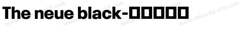 The neue black字体转换